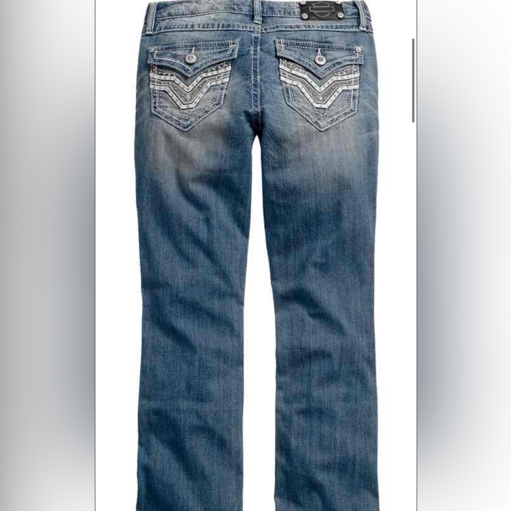 Harley-Davidson Women's Blue Boot Cut Jeans - Picture 3 of 9